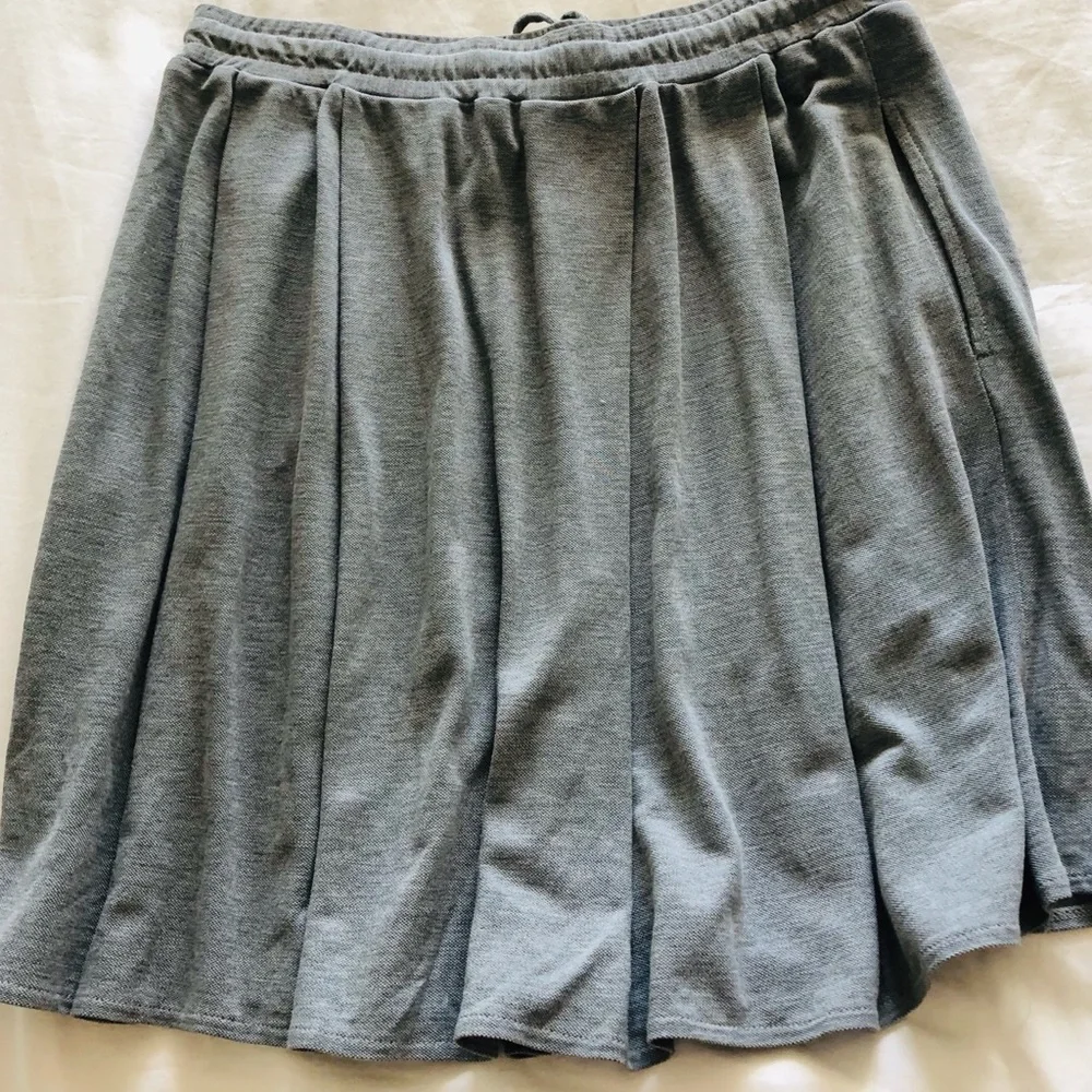 LaCoste Casual Grey Midi Skirt with Drawstring Waist Size L Very Good Condition - Picture 5 of 6